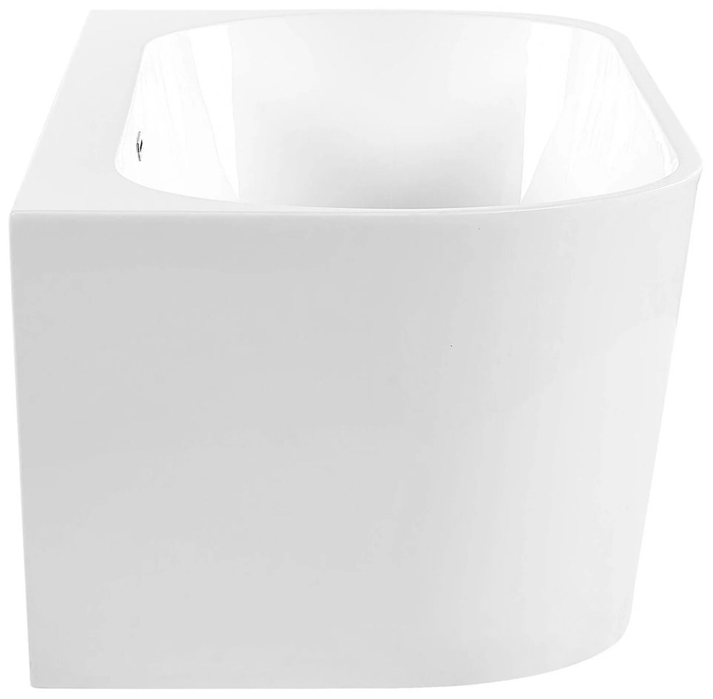 Banheira para parede em acrílico branco 170 x 80 cm HARVEY Beliani