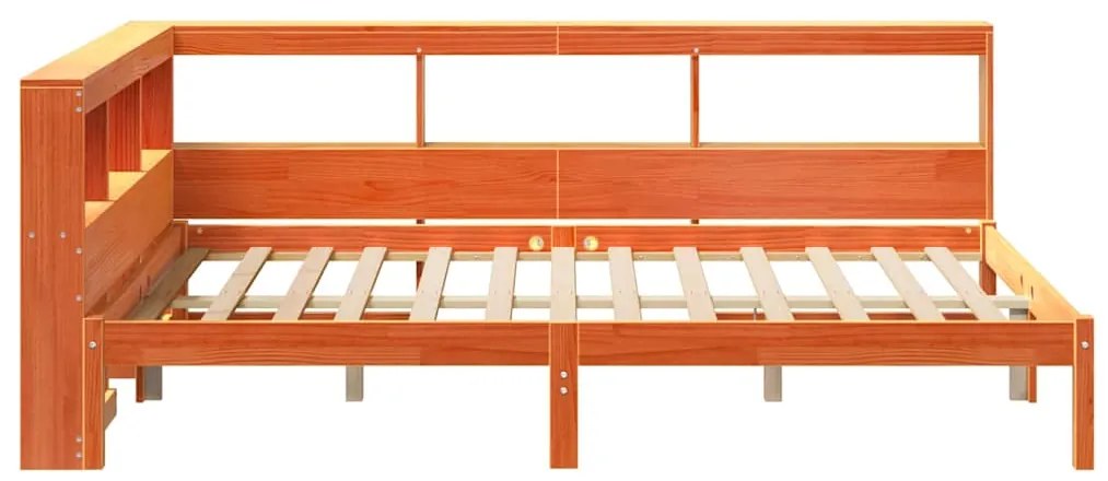 Cama com estante sem colchão 135x190 cm pinho maciço