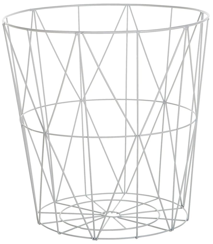 Mesa de apoio em metal ⌀ 40 cm branco LANARK Beliani