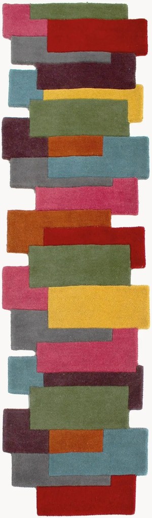 Passadeira de lã tufada à mão de pelo curto Collage