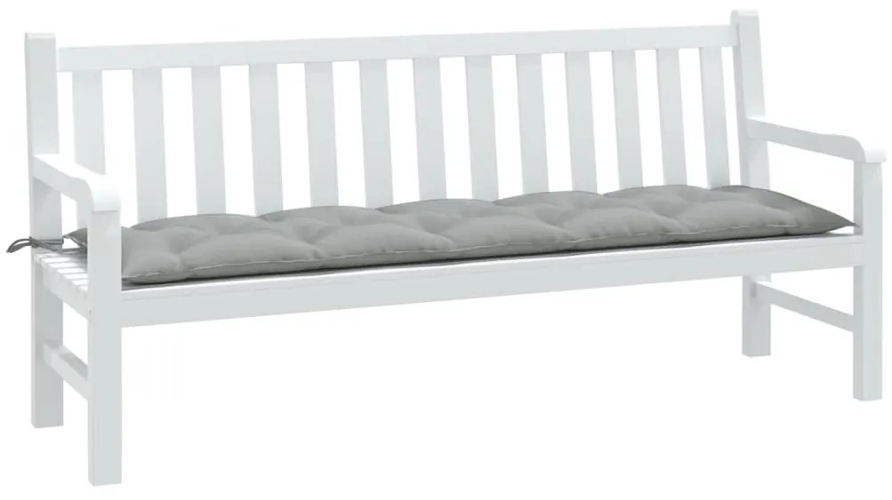 Almofadão banco jardim 180x50x7cm mesclado tecido cinza-claro