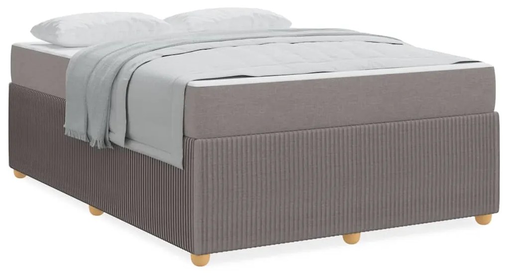 Estrutura da Cama Cinzento-acastanhado 140 x 200 cm tecido