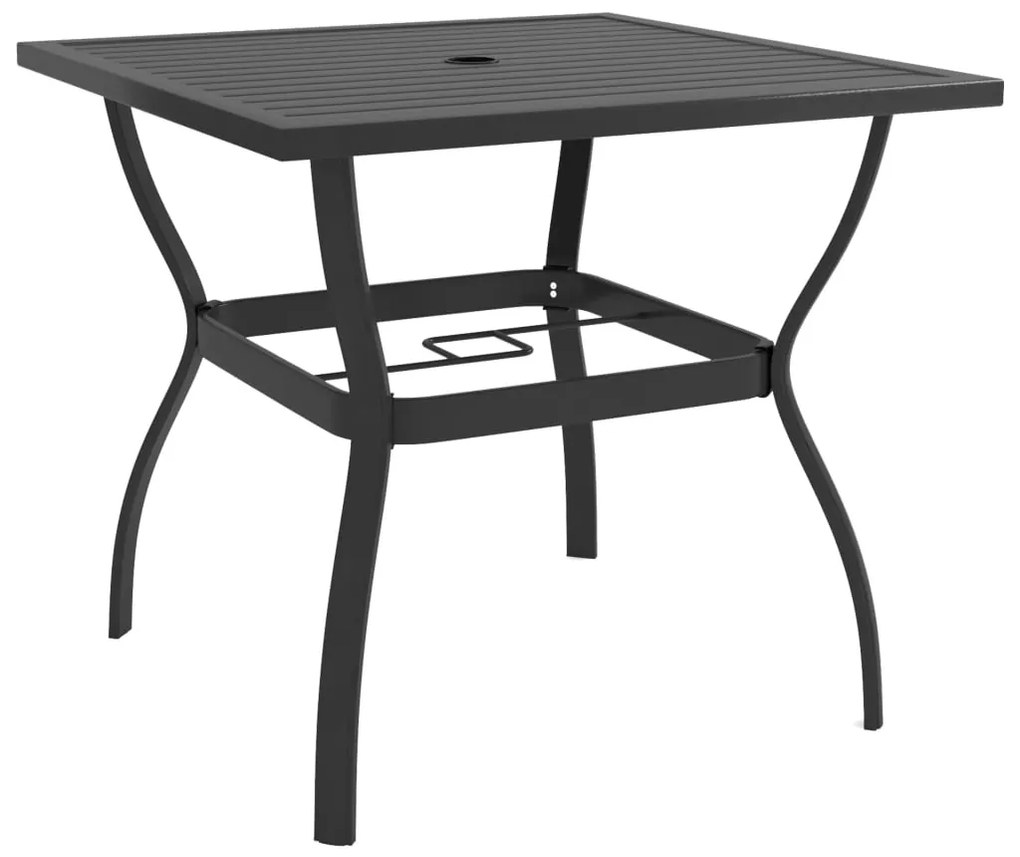 312168 vidaXL Mesa de jardim 81,5x81,5x72 cm aço antracite