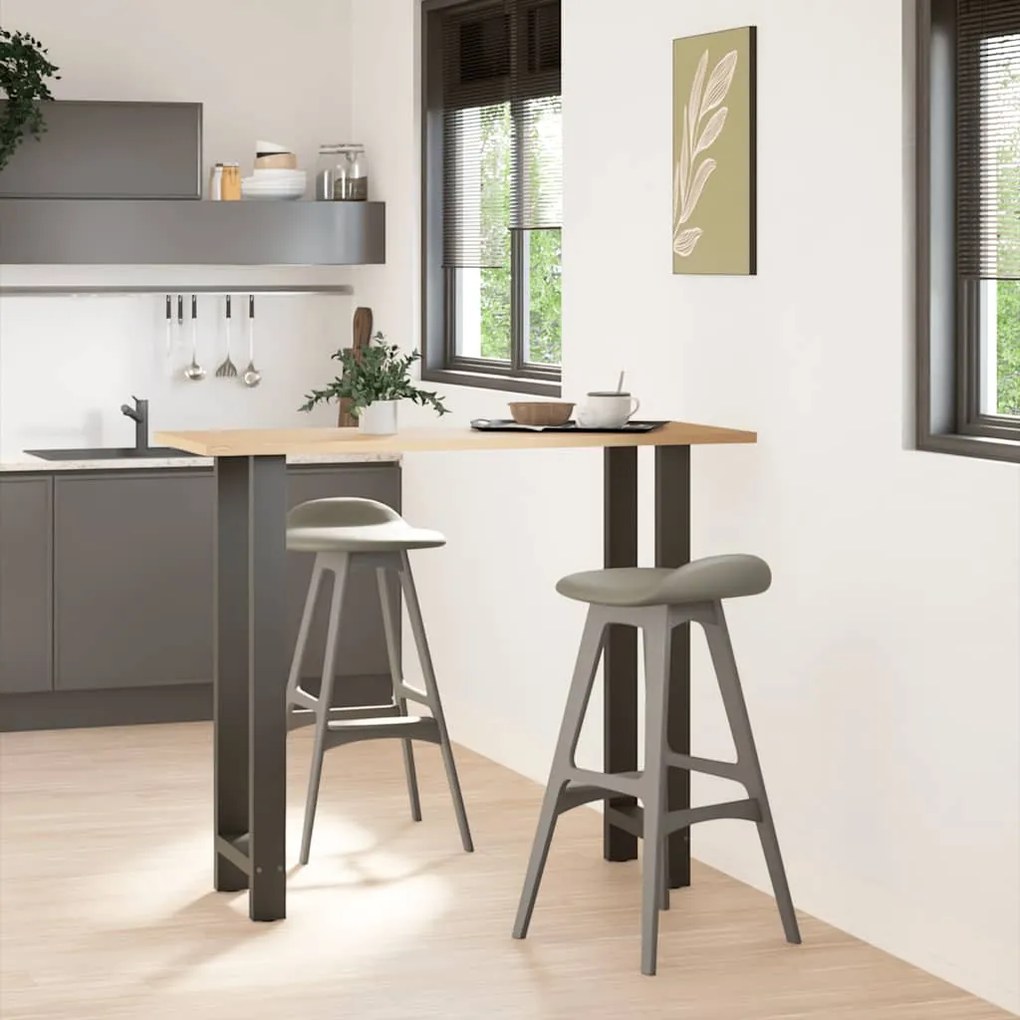 Pés para mesa de bar antracite 2 peças 40x(110-111) cm aço