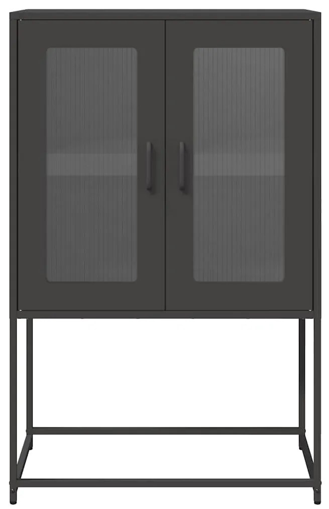 Aparador alto 68x39x107 cm aço preto