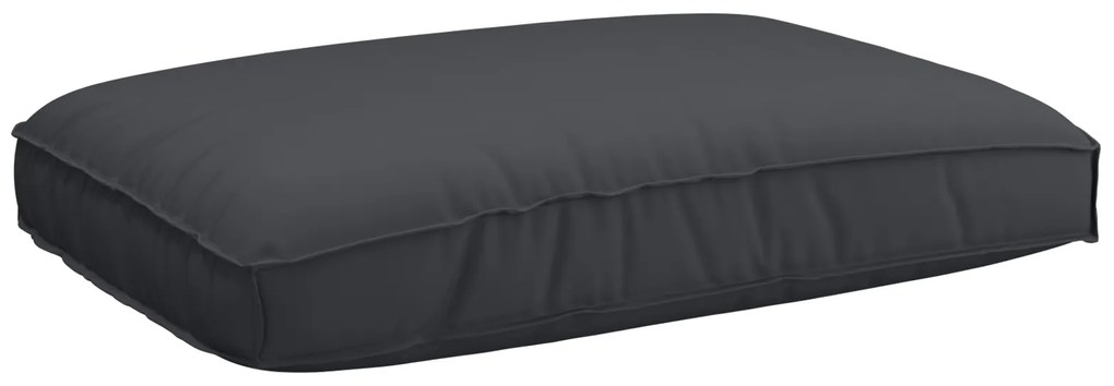 Conjunto de Almofadas de Palete 2 Peças Preto Tecido Oxford