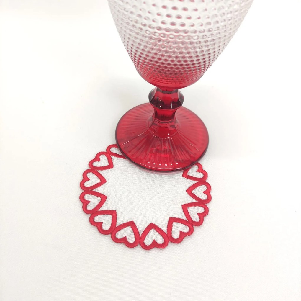 Individual/Guardanapo Toque de Amor Linho JOL