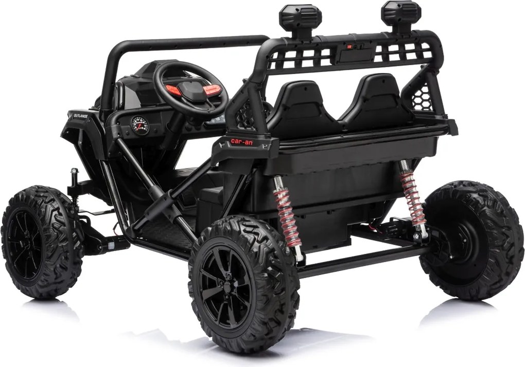 Carro elétrico para Crianças 3 a 8 anos, 12V 4x4 Buggy Sport OUTLAND, Rodas de espuma EVA, Controle remoto Preto