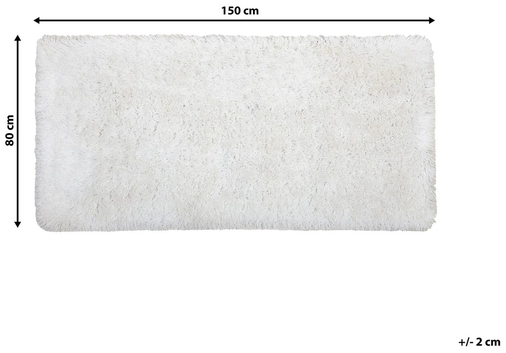 Tapete branco 80 x 150 cm CIDE Beliani