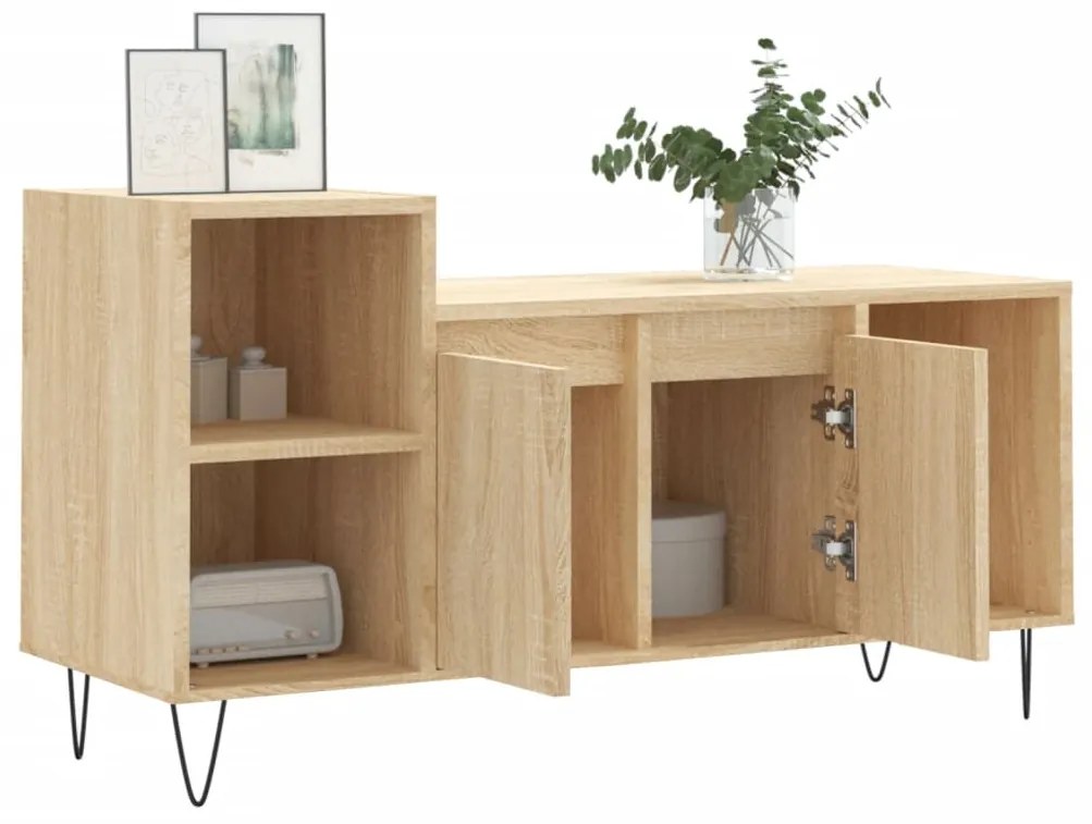 Móvel p/ TV 100x35x55 cm derivados de madeira carvalho sonoma