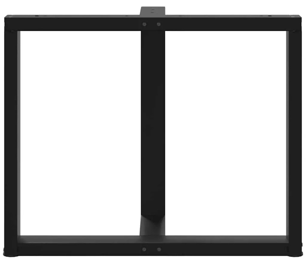 Pés de mesa de jantar em forma de T, 2 peças, preto, 90x35x(72-73) cm,