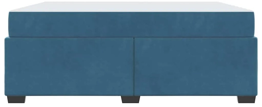 Estrutura de cama com colchão Azul escuro 180 x 200 cm Veludo
