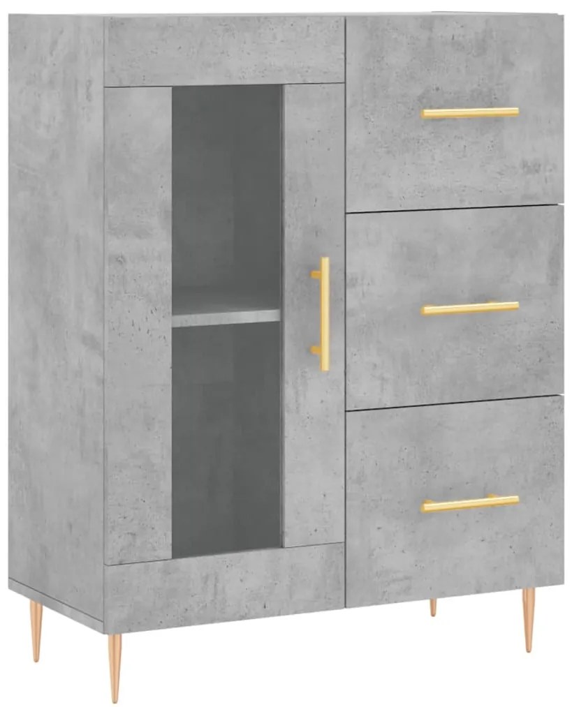Armário alto 69,5x34x180 cm derivados de madeira cinza cimento