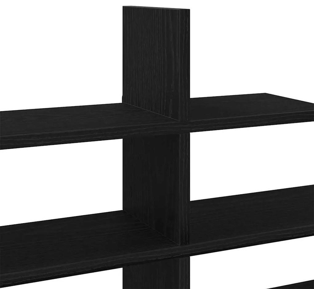 Prateleira de parede 124,5x18x60,5cm carvalho preto