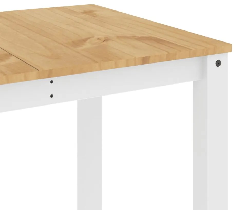 Mesa de jantar Panama 160x80x75 cm pinho maciço branco