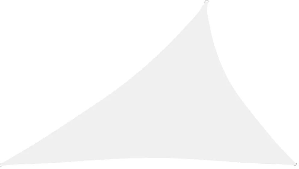 Para-sol estilo vela tecido oxford triangular 4x5x6,4 m branco