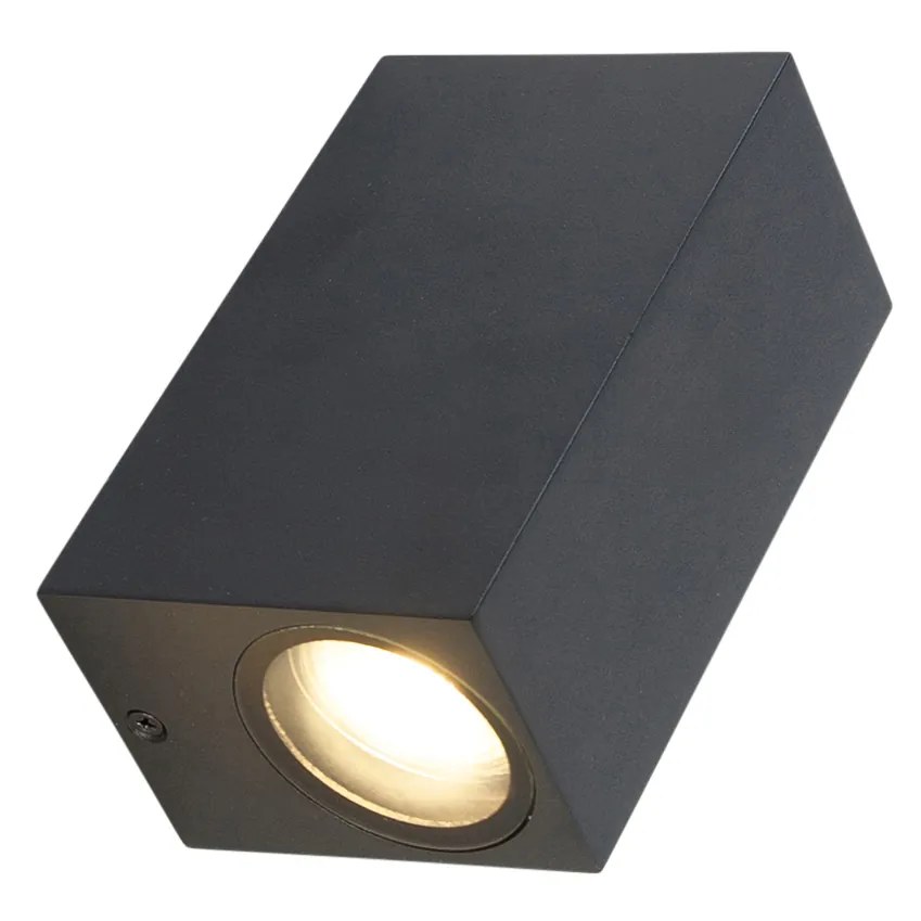 Conjunto de 4 Apliques Modernos Pretos 2-luzes IP44 - Baleno Moderno