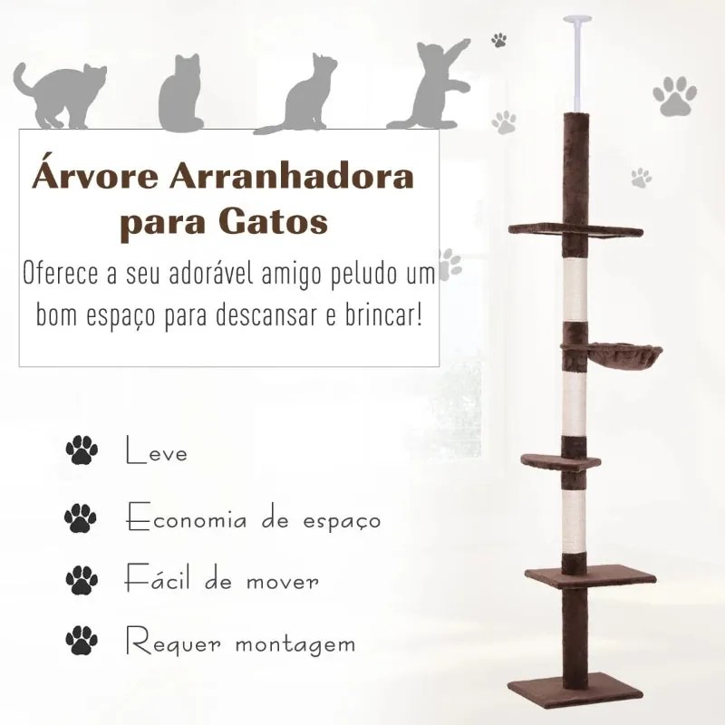 Arranhador Patareco de 2,60m - Castanho