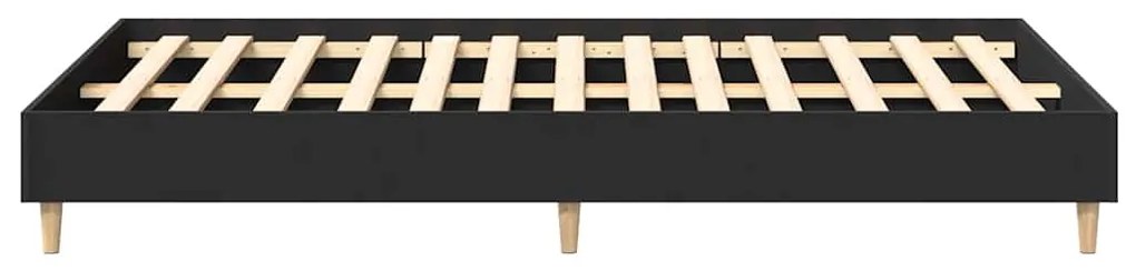 Estrutura de cama sem colchão 140x190 cm preto