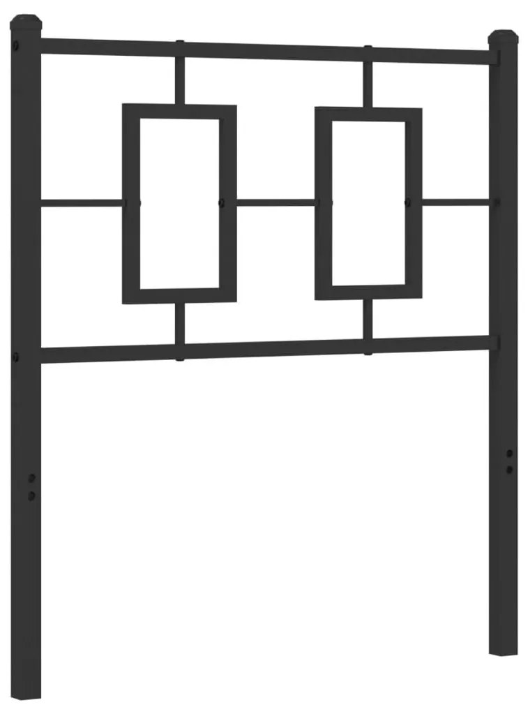 Cabeceira de cama 75 cm metal preto
