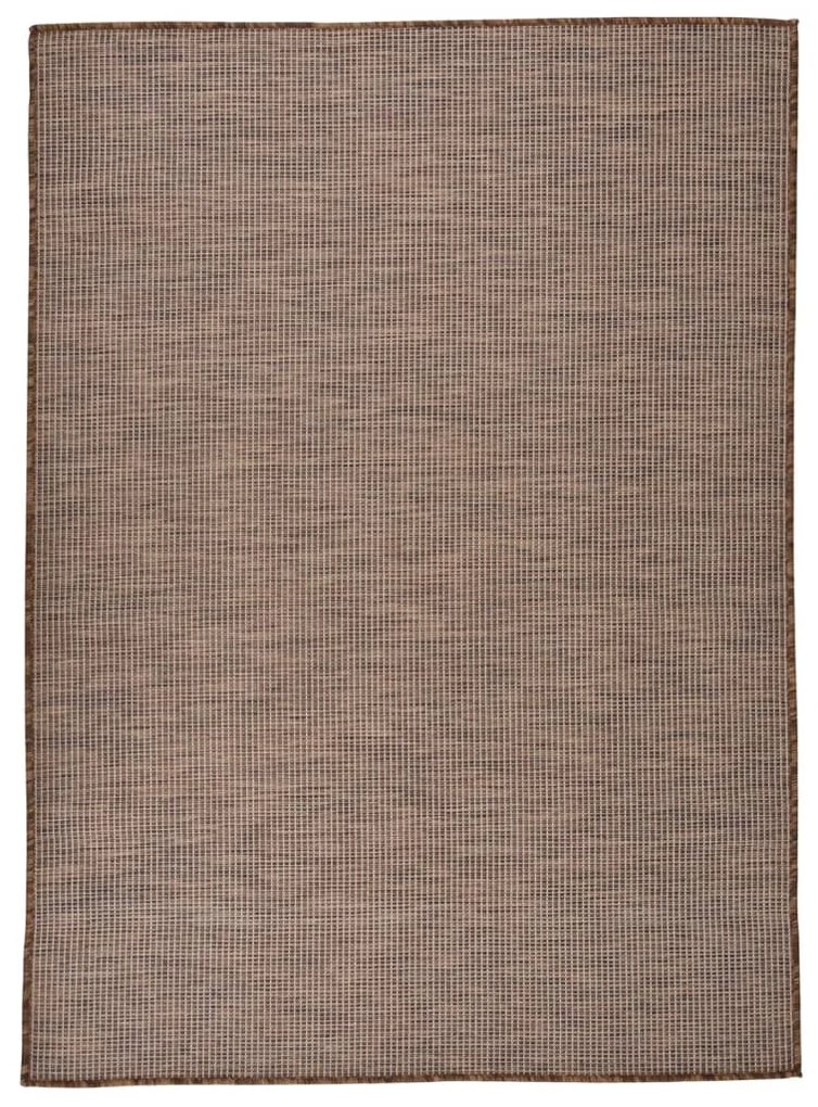 vidaXL Tapete de tecido plano para exterior 200x280 cm castanho