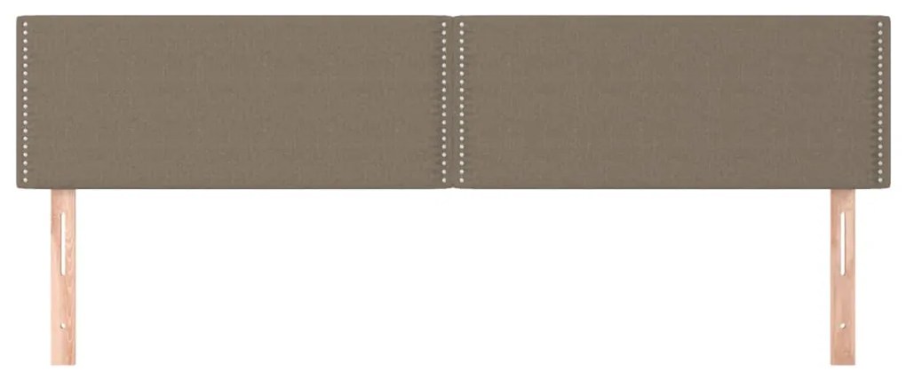 Cabeceira cama 2 pcs tecido 80x5x78/88 cm cinzento-acastanhado