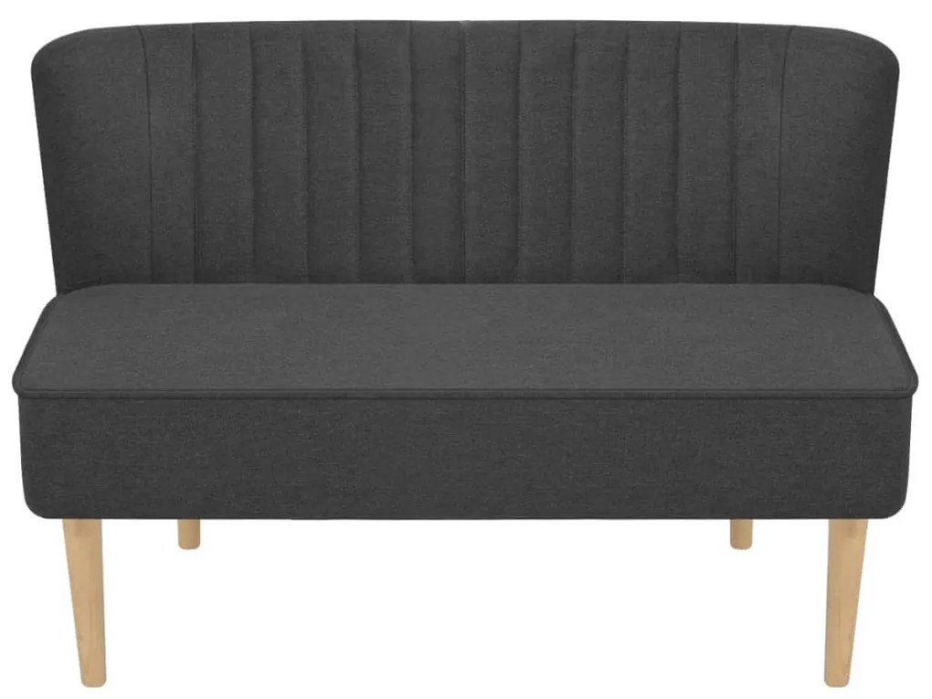 Sofá tecido 117x55,5x77 cinzento-escuro