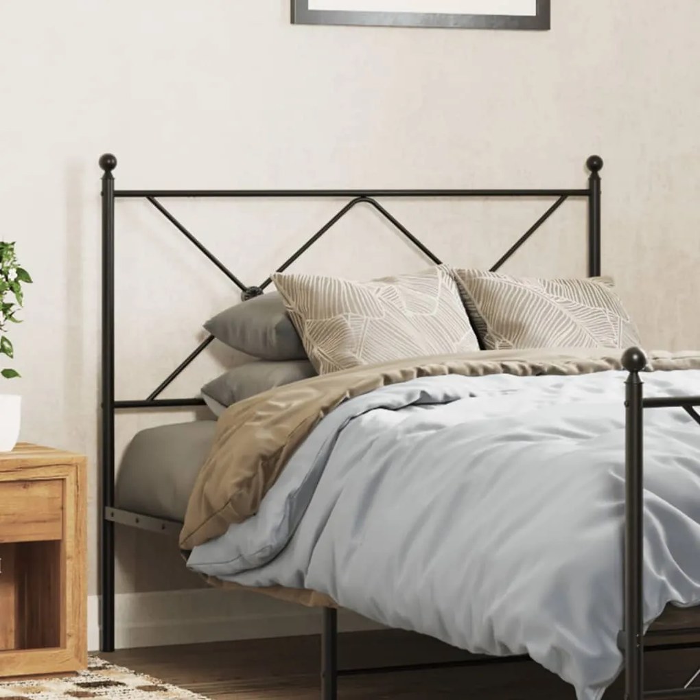 Cabeceira de cama 100 cm metal preto