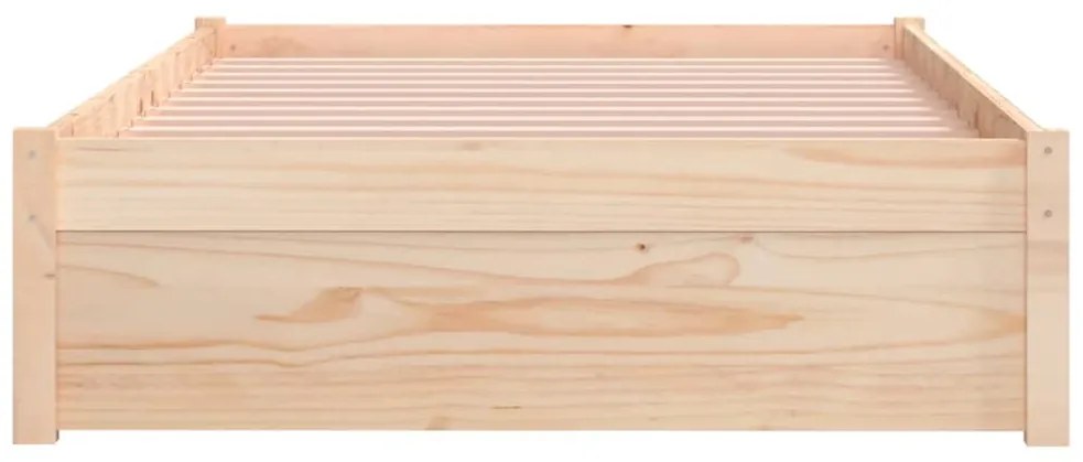 Estrutura de cama 100x200 cm madeira maciça branco