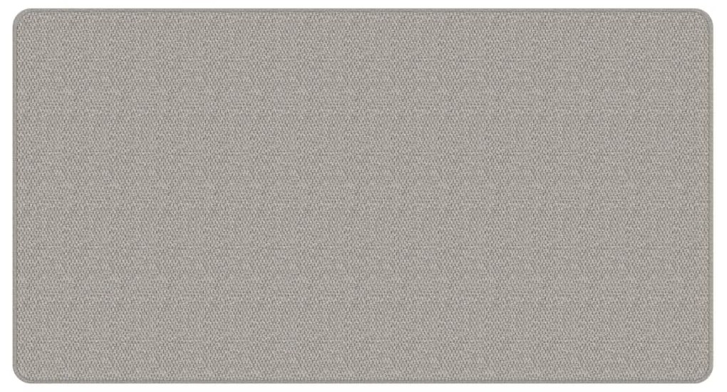 Tapete/passadeira 80x150 cm aspeto sisal cinzento-acastanhado