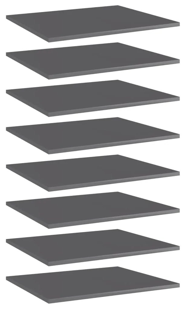 vidaXL Prateleiras para estante 8 pcs derivados de madeira cinza