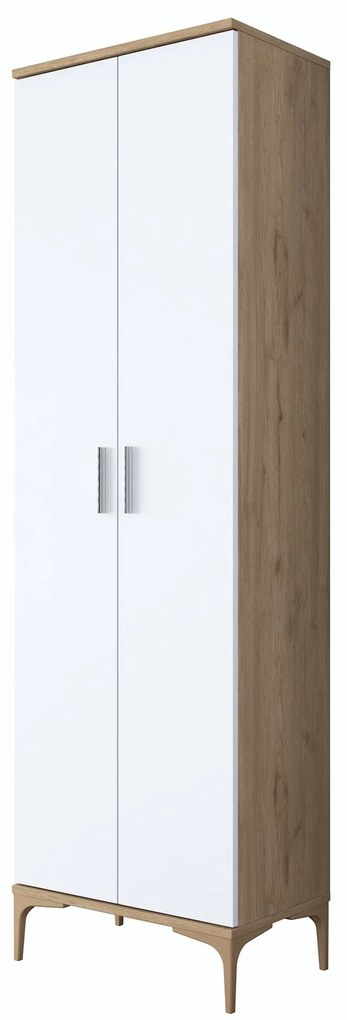 Hall Stand EA116 – Walnut White – 60x198,6x37,5 cm