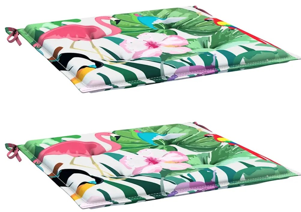 Almofadões p/ cadeira 2pcs 50x50x4cm tecido multicor