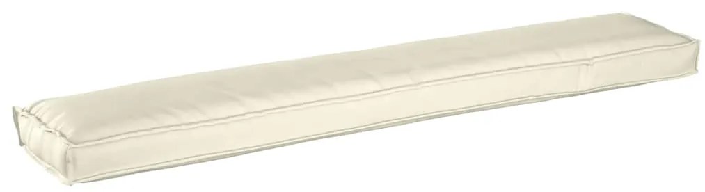Almofadas de Palete para Banco 2 pcs Creme 200x40x8 cm Tecido Oxford
