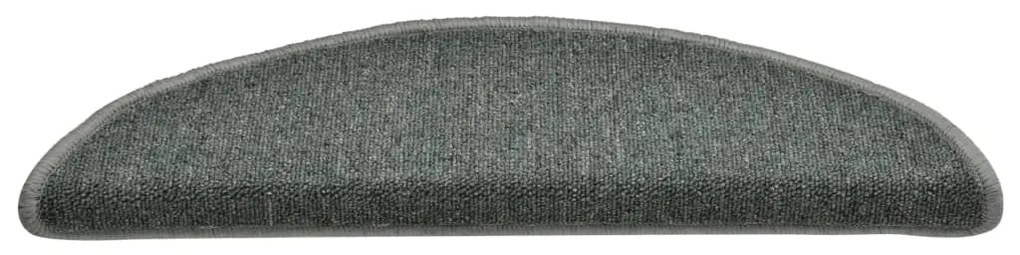 Tapete/carpete para degraus 15 pcs 56x17x3 cm verde-escuro