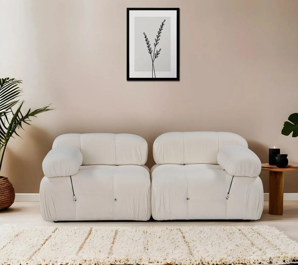 Sofá de 2 Lugares Bubble – Creme – 190 cm x 95 cm x 75 cm