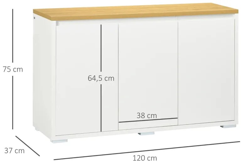 Aparador Milan de 3 Portas - Design Moderno