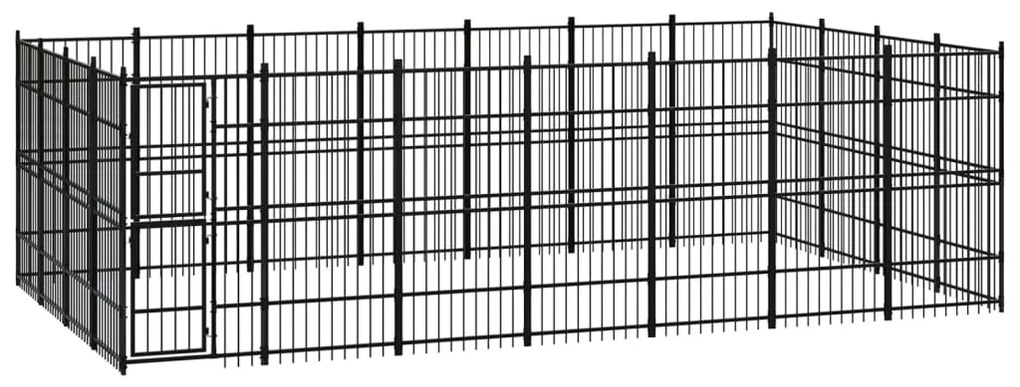 vidaXL Canil de exterior 25,8 m² aço