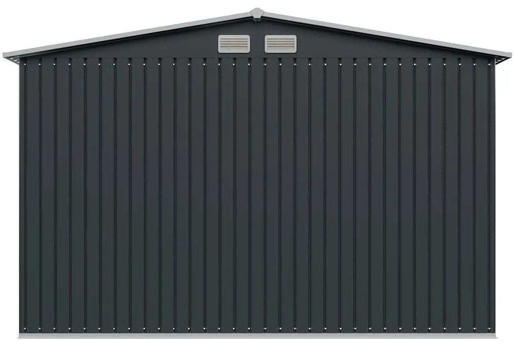 Abrigo de jardim 257x205x178 cm aço antracite