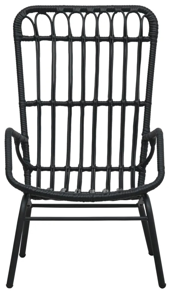 Cadeira de jardim vime PE preto