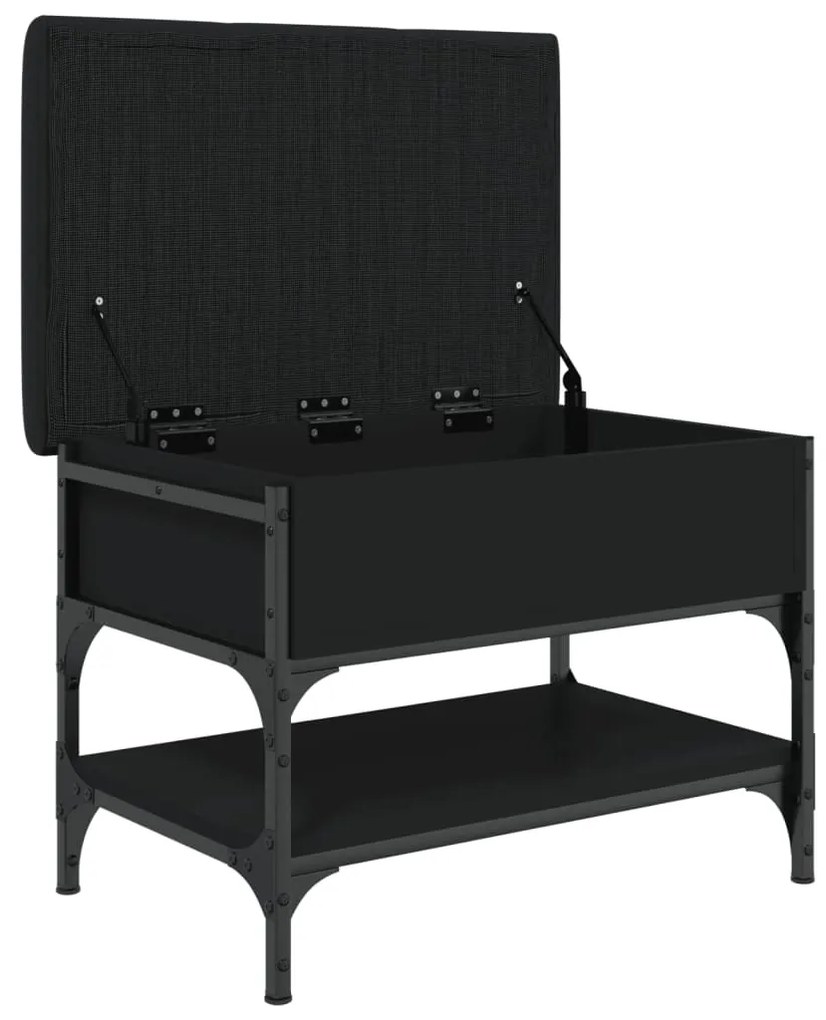 Banco sapateira 62x42x45 cm derivados de madeira preto