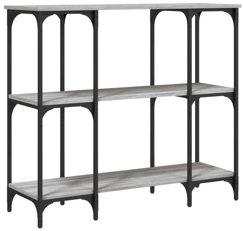 Mesa consola 102x35x90 cm derivados de madeira cinzento sonoma