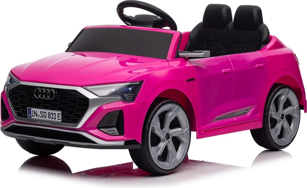 Carro elétrico para Crianças 12V 4x4 Audi SQ8, Rodas de espuma EVA, comando, assento Couro ecológico Rosa