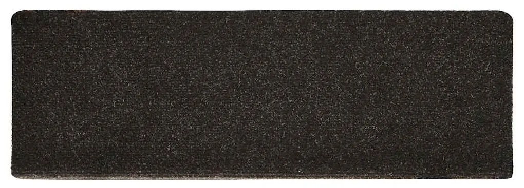 Tapetes de escada autoadesivos 30 pcs 65x21x4cm castanho-escuro