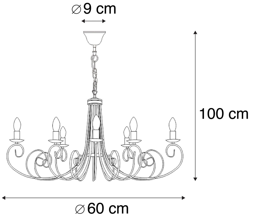 Candelabro clássico marrom ferrugem - Como 5 Clássico / Antigo,Country / Rústico