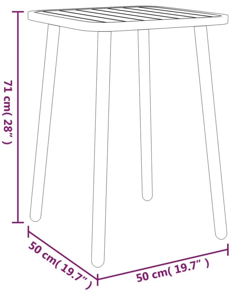 5 pcs conjunto de jantar para jardim aço antracite
