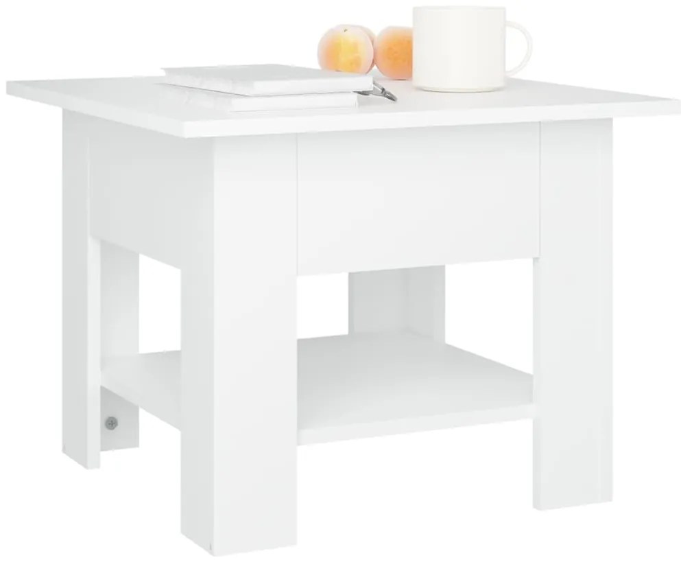 Mesa de centro 55x55x42 cm derivados de madeira branco