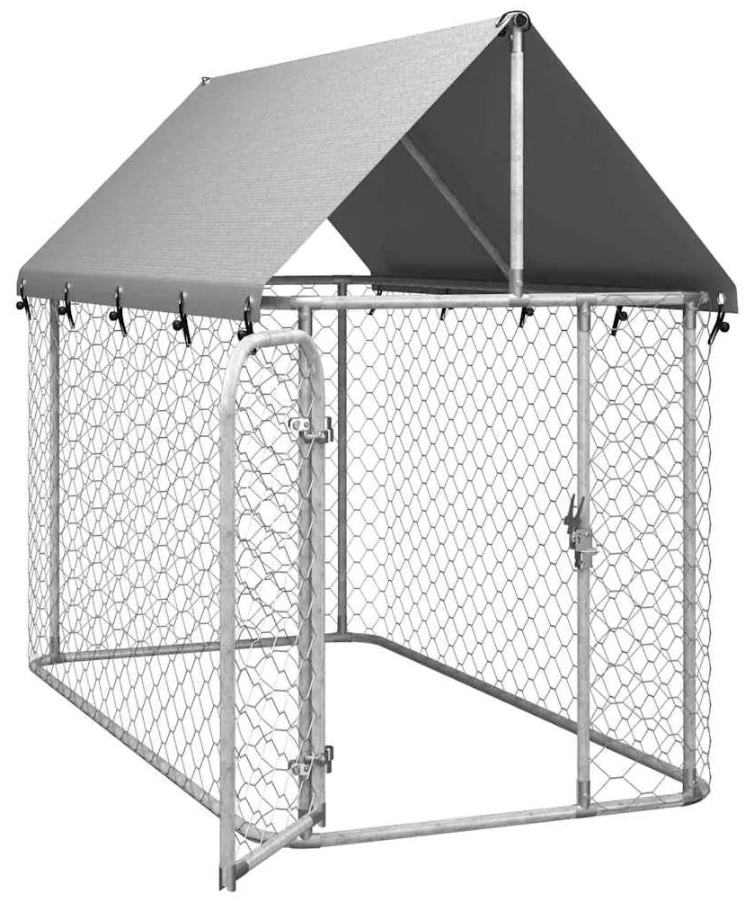 Canil de exterior com telhado 200x100x150 cm