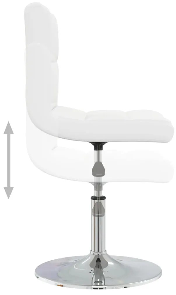 Cadeira de jantar couro artificial branco