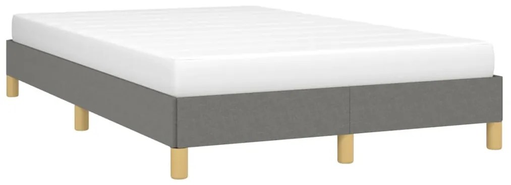 Estrutura de cama sem colchão cinza escuro 120x190 cm tecido